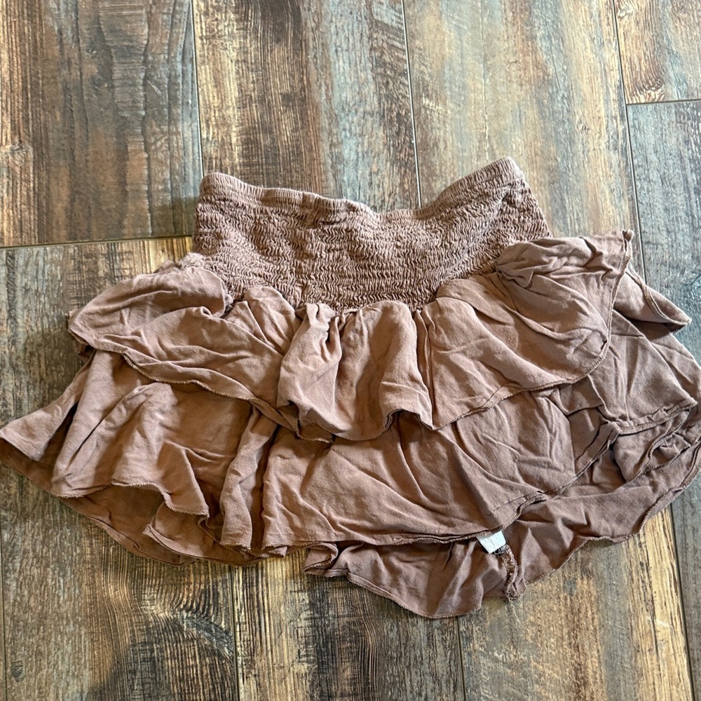 Rue21 Brown Ruffle Tiered Mini Skirt